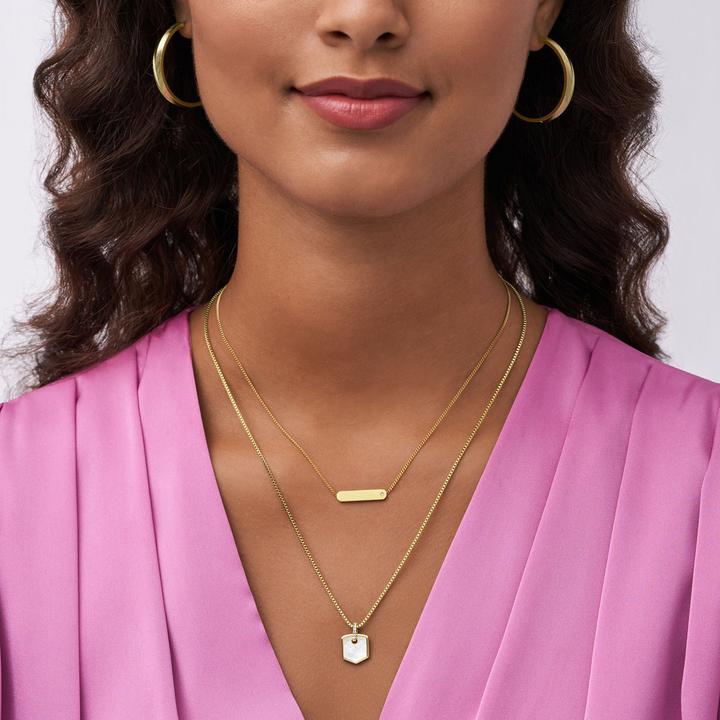 Actual product image Fossil Drew Necklace (Stainless steel)