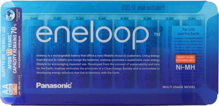 Immagine prodotto Panasonic Batteria ricaricabile Mignon/AA HR-3UTGA, confezione da 8 + box batteria (8 pz., AA, 1900 mAh)