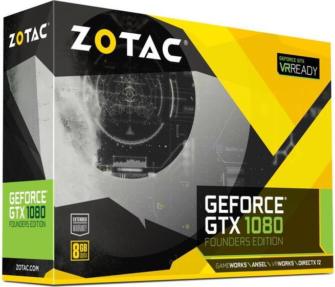 Actual product image Zotac GeForce GTX 1080 Founders Edition (8 GB)