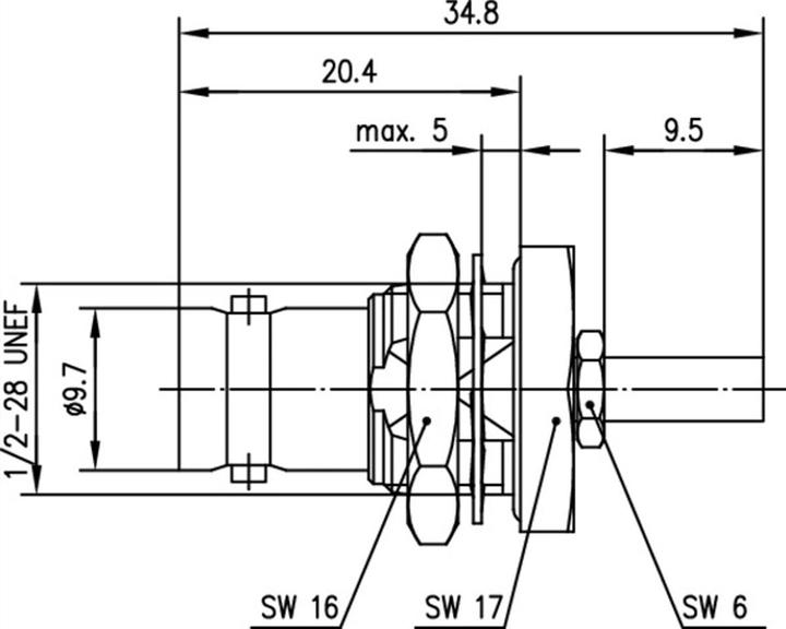 Produktbild Telegärtner BNC-Kabeleinbaubuchse Crimp G04 75 Ohm, crimp/crimp, A2903, Z04, G04 (RG-179 B/U)