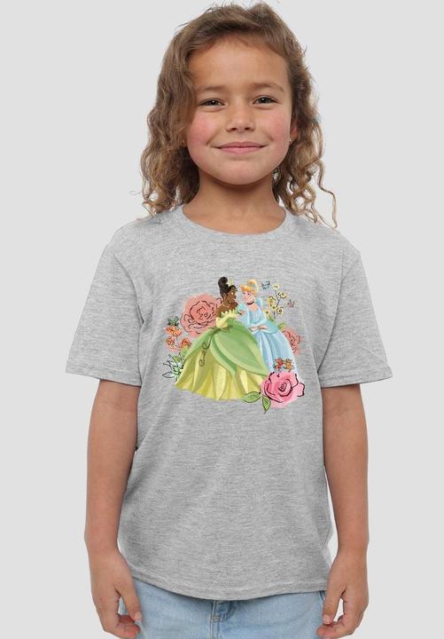 Actual product image Disney Princess Childrens/Kids In The Garden Tiana And Cinderella T-Shirt (128)
