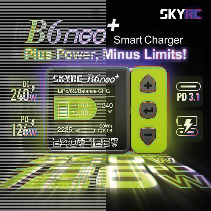 Produktbild SkyRC B6neo+ Ladegerät pink LiPo 1-6s 10A 200W