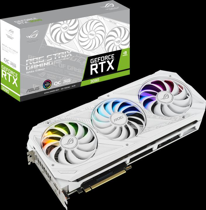 Produktbild ASUS Geforce ROG Strix RTX 3090 O24G White (24 GB)