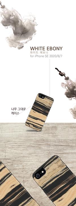 Image du produit Man.Wand & WOOD case for iPhone 7/8 white ebony black (Apple iPhone 7)