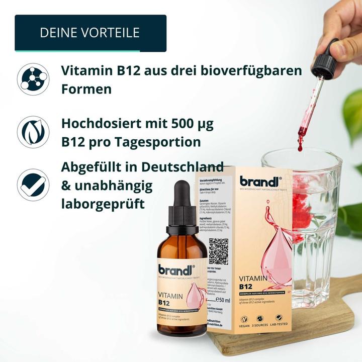 Actual product image Brandl Vitamin B12 Vegan (1 Piece, Droplet, 50 g)