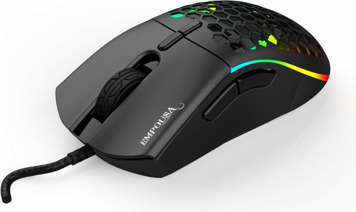 Immagine prodotto Inca RGB 6 Led 10000 DPI 7D Tasti Macro con doppio cappuccio Mouse da gioco Prof. (Cablato)