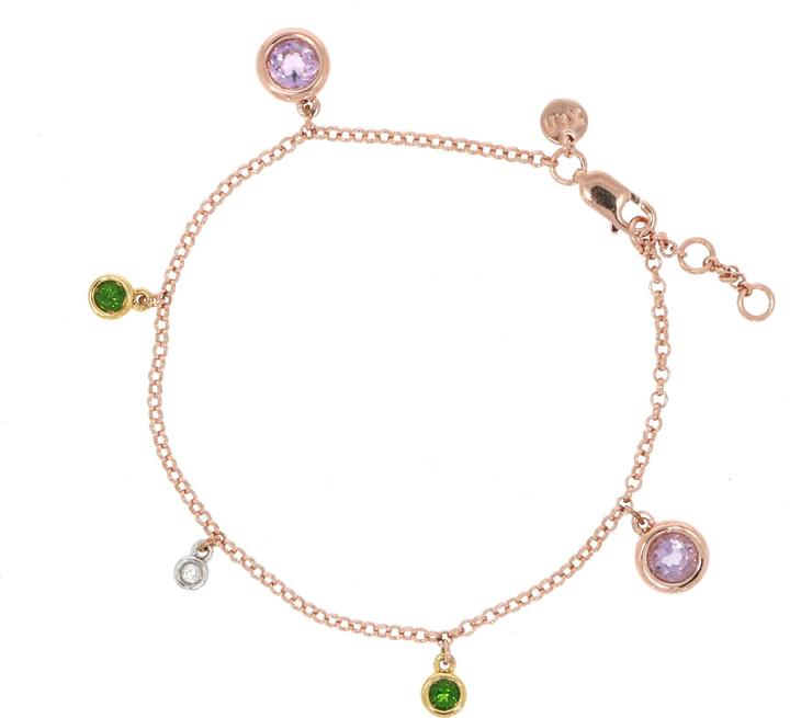 Xen Armband Multicolor ca. 1,38 ct. 17-19 cm (19 cm, 925 Sterling Silber)