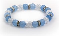 Immagine prodotto Beneto Bracciale in giada malese e perline di cristallo MINK105 / 17 (L)