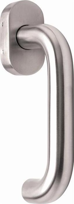Deni Window handle stainless steel matt 20-40 mm U-shape