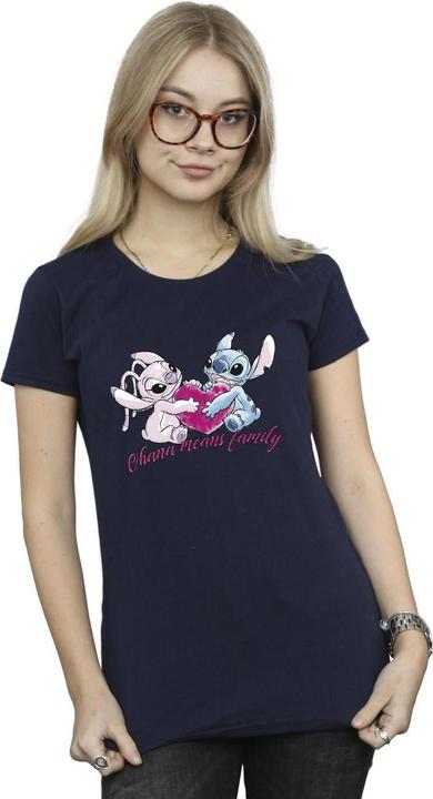 Produktbild Disney Lilo And Stitch Ohana Heart With Angel TShirt (M)