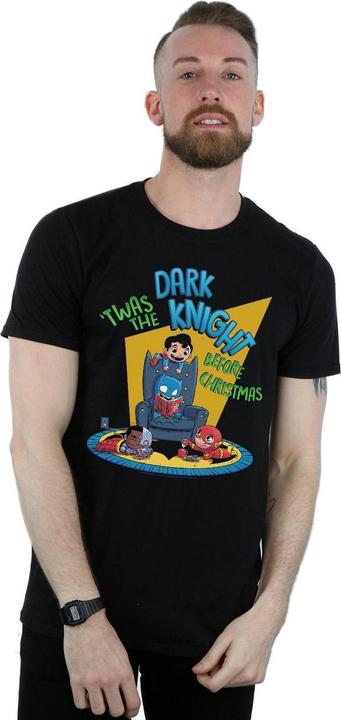 Actual product image Mens Super Friends Dark Knight Before Christmas T-Shirt (4XL)