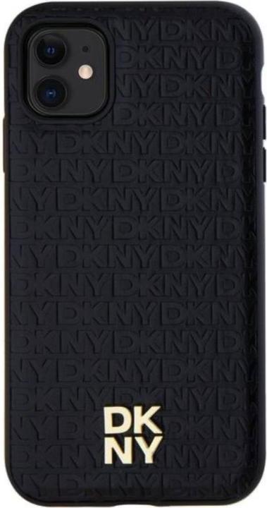 Produktbild DKNY DKHMN61PSHRPSK iPhone 11 / Xr 6.1" czarny/black hardcase Leather Monogram Pattern Metal Logo Ma (Apple iPhone 11)