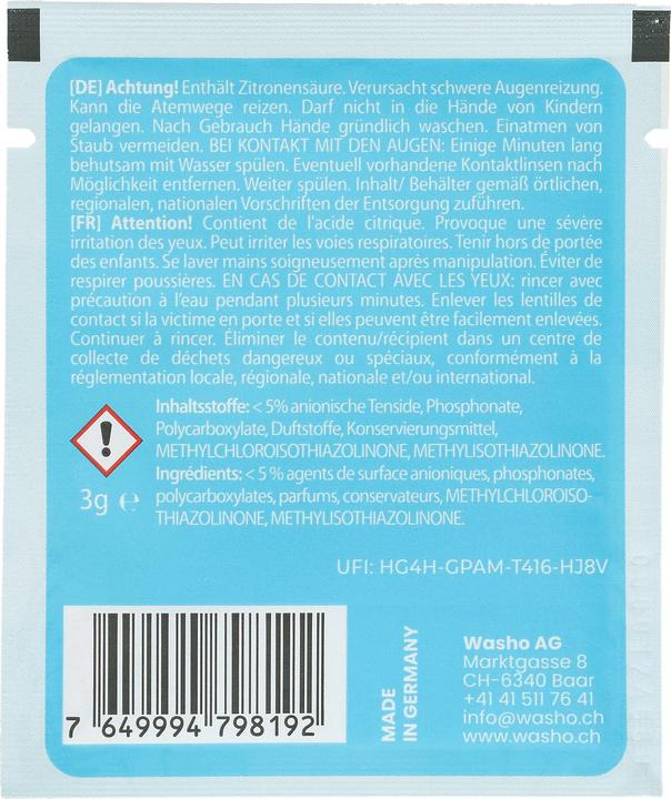 Valori nutrizionali e ingredienti Washo Set di gesso per la pulizia delle superfici
