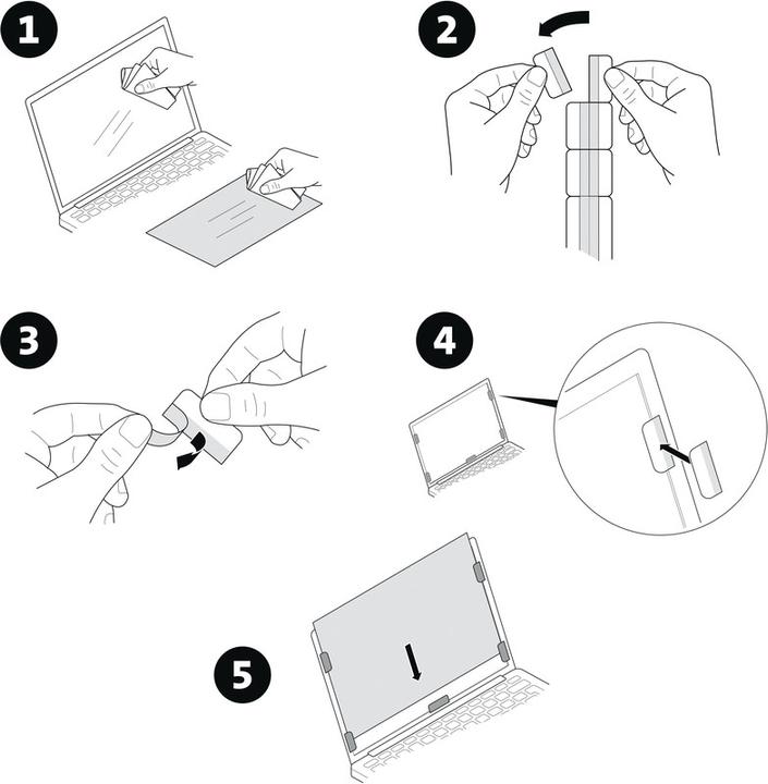 Actual product image Kensington privacy filter - 2-fold, removable for 24". (24", 16 : 10)