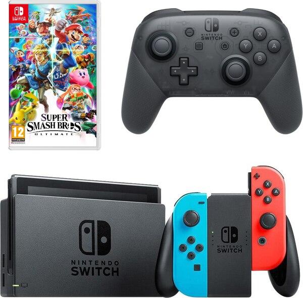 Produktbild Nintendo Switch + Super Smash Bros. U + Pro Controller