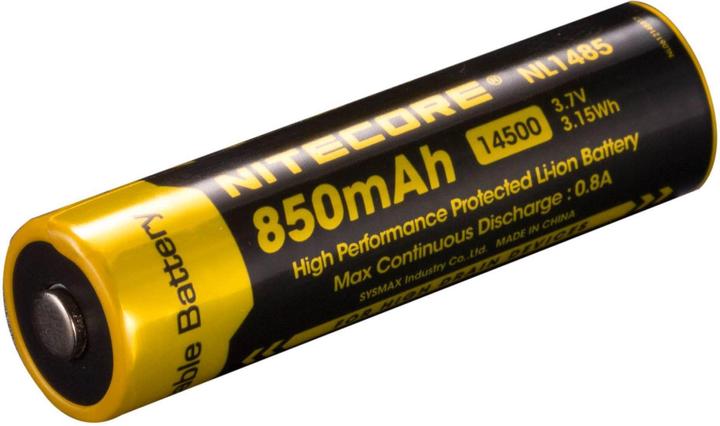 Actual product image Nitecore Li-Ion battery type 14500 - 850mAh - NL1485