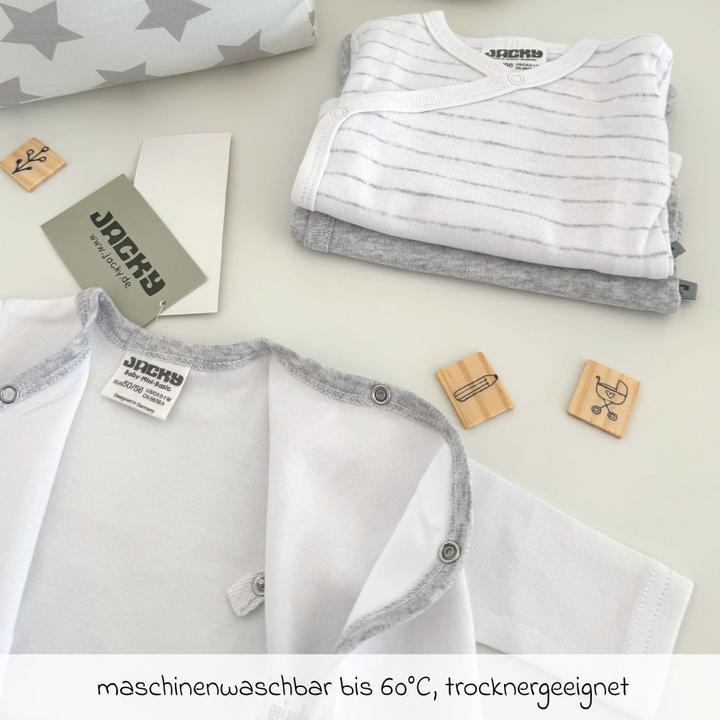 Image du produit Jacky Baby Body à langer manches longues Lot de 3 - Gris Métallisé, milleraies Bodys Bébé & Bodys à langer (68)