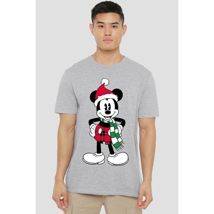 Actual product image Disney Mens Mickey Mouse Tartan Christmas T-Shirt (M)