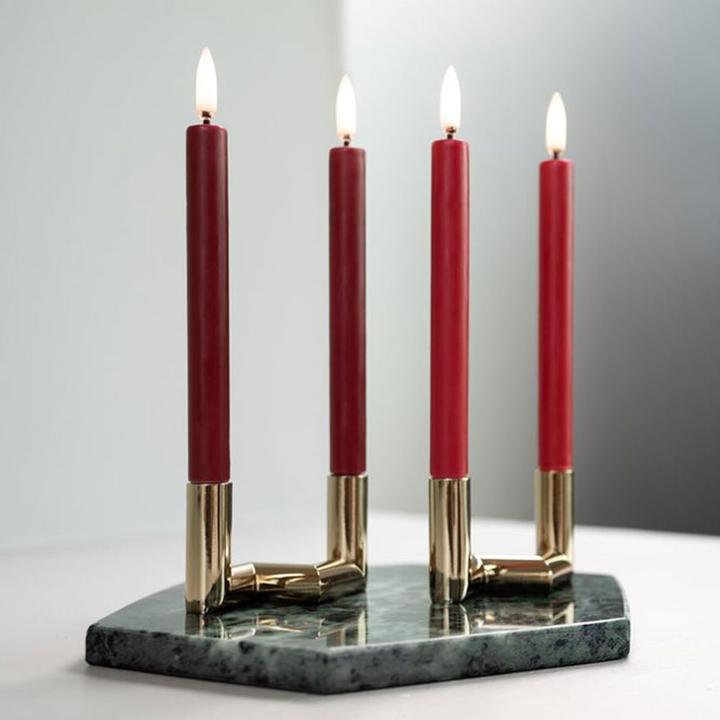 Productafbeelding Piffany Copenhagen Uyuni - LED mini taper kaars 2-pack - Rood, Glad - 1,3x13,8 cm (UL-TA-RE01312-2) (2 x)