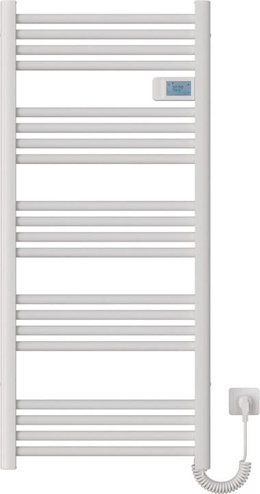 Produktbild Emke Elektrischer Handtuchheizkörper, 1200x400x43 mm, Smart Thermostat, LED-Display, 450W, Weiss (450 W)