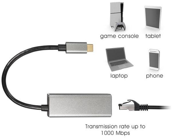 Immagine prodotto Maxtrack USB-C Ethernet-Adapter RJ45 (USB-C, RJ45 (1x))