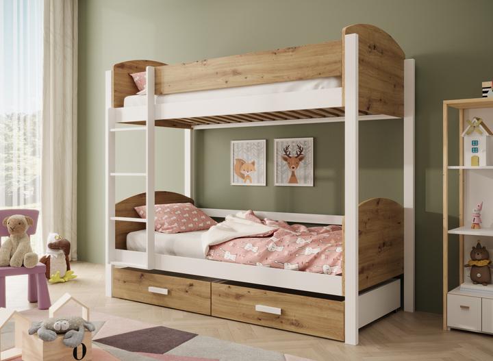 Immagine prodotto ADRK Furniture Kinder-Etagenbett Jori 200x90 mit Matratze (200cm x 90cm)