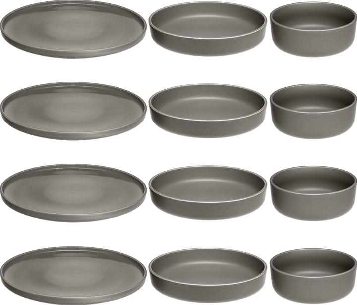 Leonardo Service de table Roma 12 pièces, Taupe (12 pièce(s))