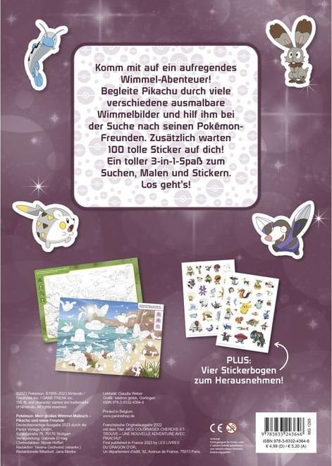 Immagine prodotto Panini Pokémon Il mio grande libro da colorare nascosto - Pikachu e i suoi amici