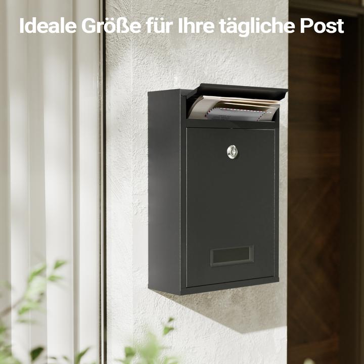 Produktbild Wiltec Briefkasten V11 Postkasten Namensschild 2 Schlüssel Stahl