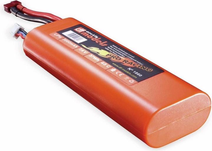 Image du produit DF-Models Pack LiPo 2S - 7,4 Volt - 3000mAh, 45C - rond (7.40 V, 3000 mAh)