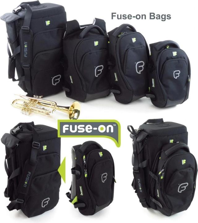 Actual product image Fusion UB-04-B Urban Triple Trumpet Bag - Blue/Black (Trumpets, Flugelhorn, Cornet)