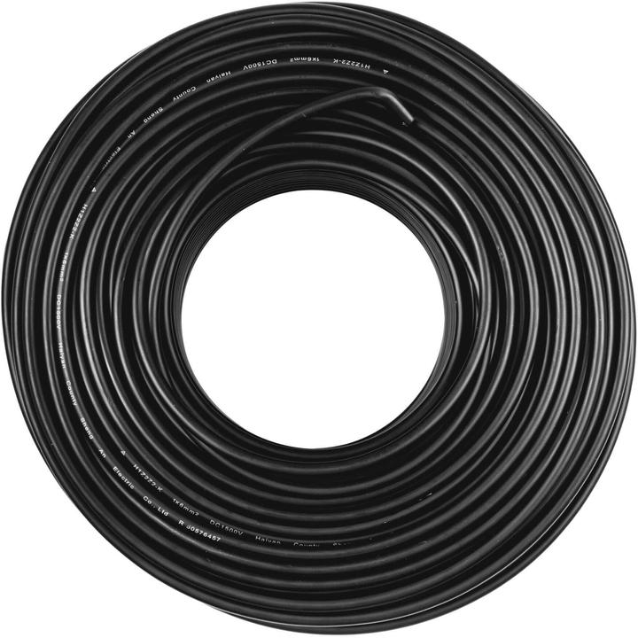 Furber.power Câble de raccordement 6 mm² sans fiche, rouleau de 100 m, noir (Câble solaire)
