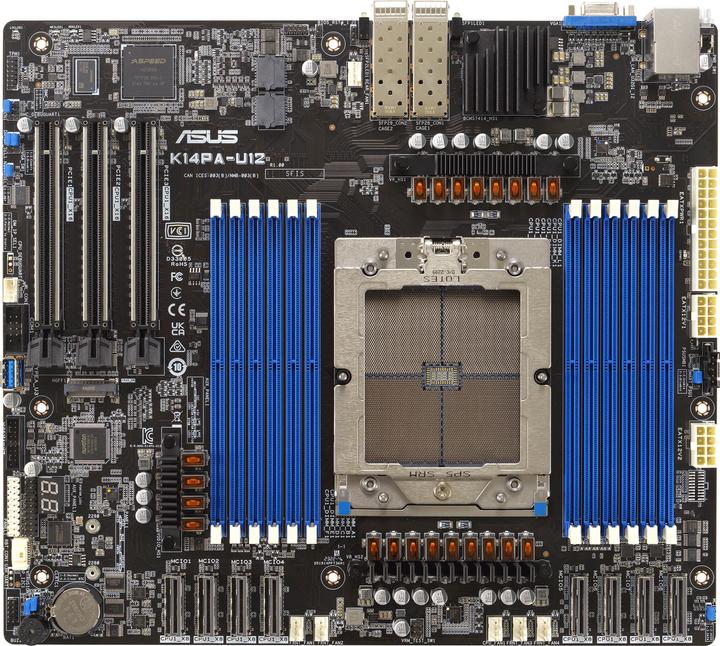 Actual product image ASUS K14PA-U12/ASMB11 (SP5, AMD SoC, SSI CEB)