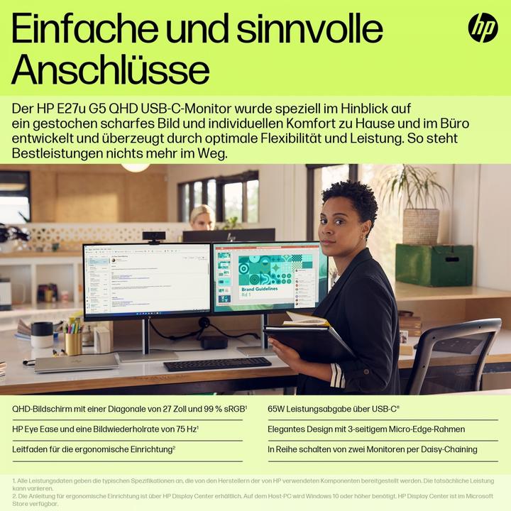 Actual product image HP E27u G5 (2560 x 1440 pixels, 27")