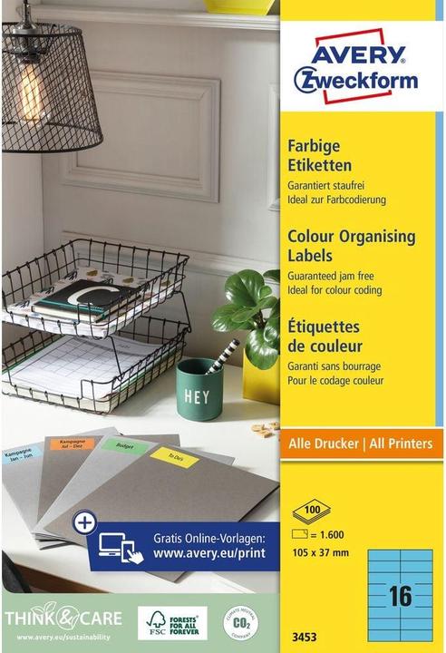 Produktbild Avery Organisation Etiketten