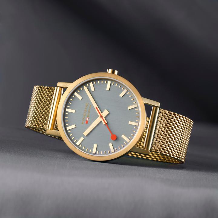 Produktbild Mondaine Classic - von der Natur inspiriert - Ip Gold (Analoguhr, 40 mm)