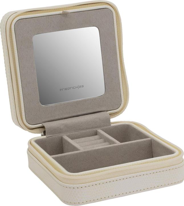 Actual product image Friedrich Stylish cream travel jewellery box Milano 20143-9