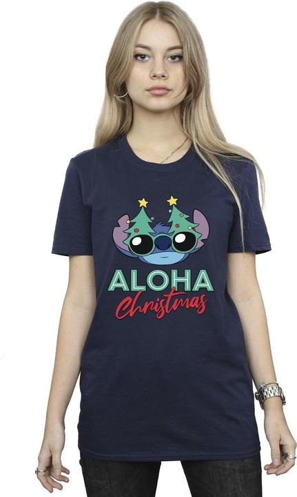 Image du produit Disney - T-shirt LILO AND STITCH CHRISTMAS TREE SHADES - Femme (L)