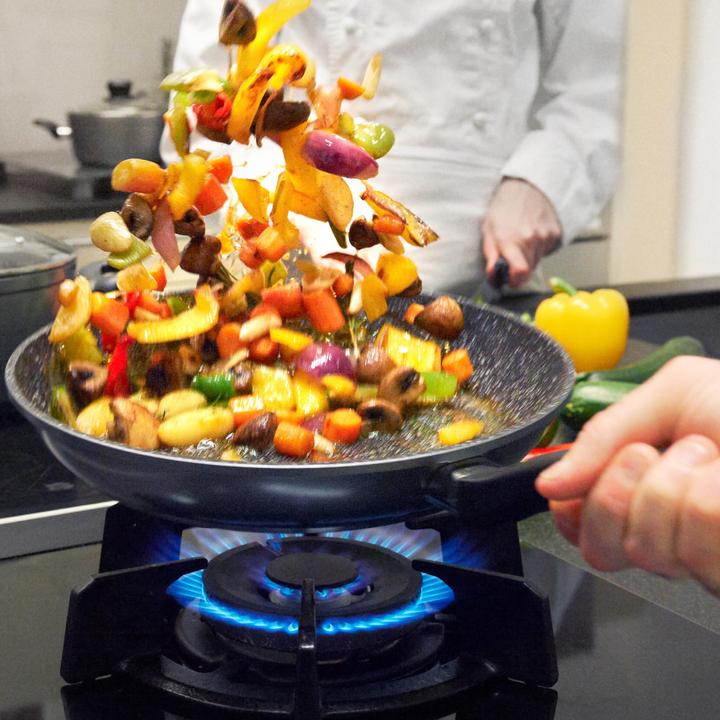 Actual product image Stoneline 6841 frying pan 24 cm (24 cm, Pan set + pot set, Aluminium)