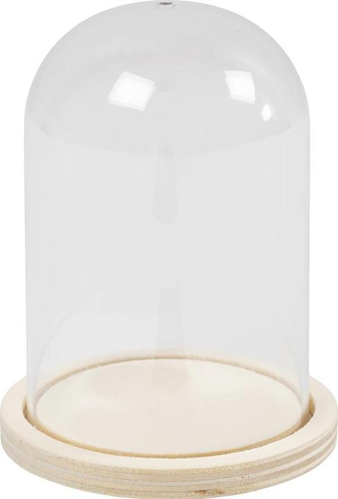 Actual product image Creativ Company Plastic glass bell on wooden base