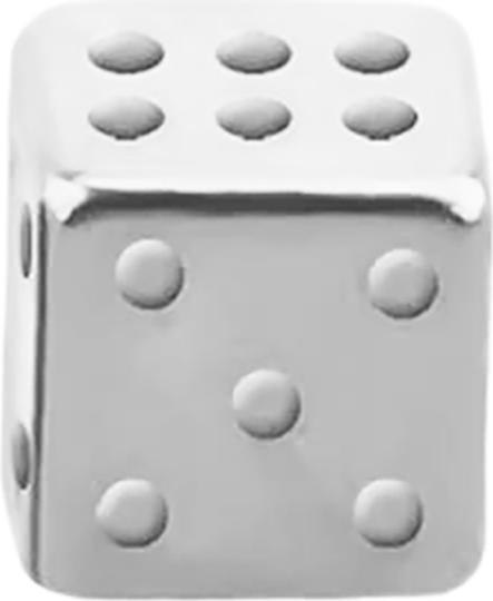 Produktbild Star Piercing Würfel silber (Chirurgenstahl 316L)