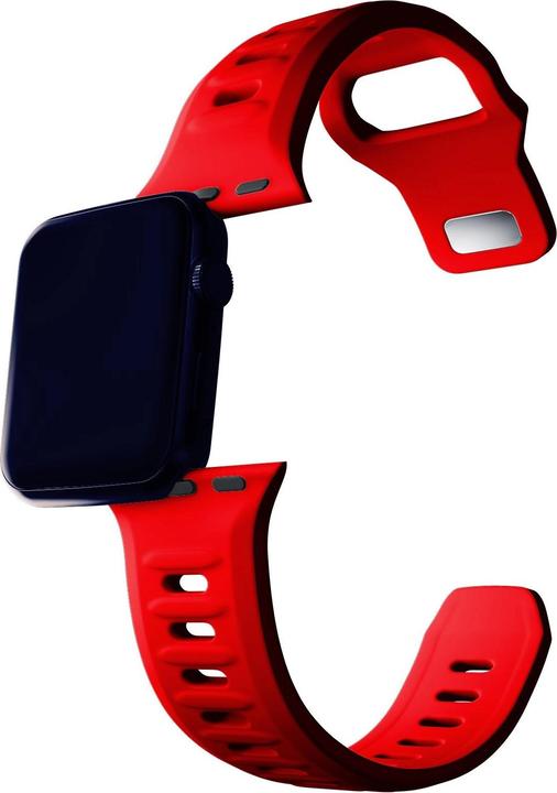 Produktbild 3MK Silicone Watch Strap czerwony/red dla Apple Watch 42/44/45/49mm (Silikon, Edelstahl, 3, 4, 9, Ultra)