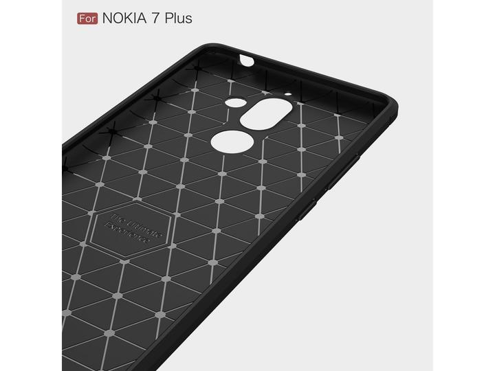 Immagine prodotto Screenguard Nokia 7 Plus Cover Carbon Brushed Soft TPU (Nokia 7 Plus)