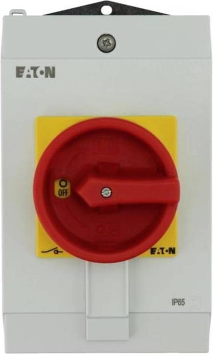 Actual product image Eaton P1-40/I2H/SVB ON-OFF switch with emergency stop switch, lockable 40A 690V 1 x 90° Grey, black
