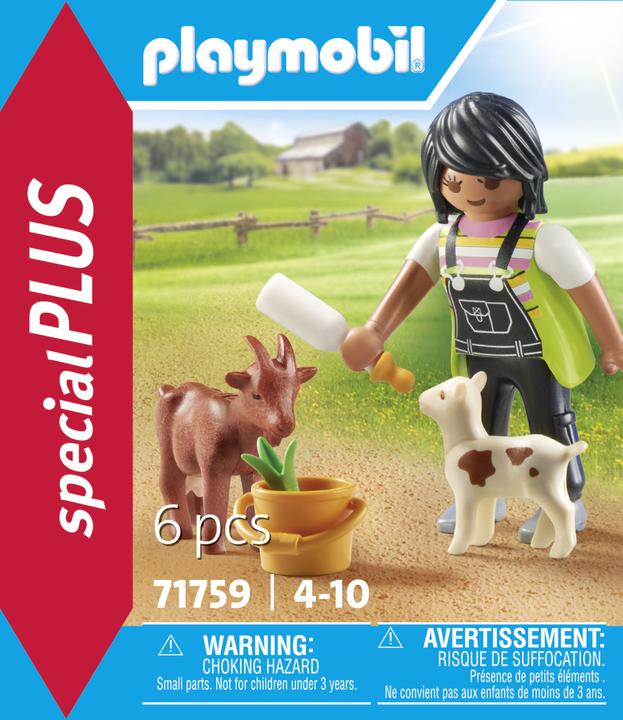 Image du produit Playmobil 71759 Femme avec chèvres (71759, Playmobil Special Plus)