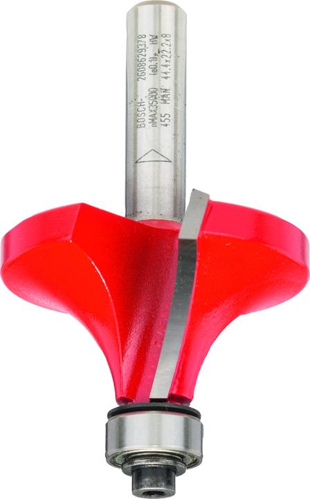 Bosch Professional Zubehör Rounding cutter Expert for Wood, 8 mm, D 44.4 mm, R1 15.9 mm, L 22.2 mm, G 64 mm