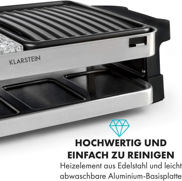 Immagine prodotto Klarstein 2-in-1: piastra grill in alluminio e piastra in pietra naturale