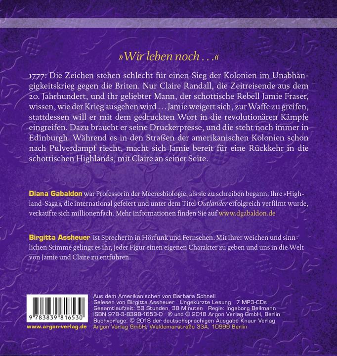 Produktbild Outlander Echo der Hoffnung (Diana Gabaldon, Birgitta Assheuer, Barbara Schnell, Deutsch)
