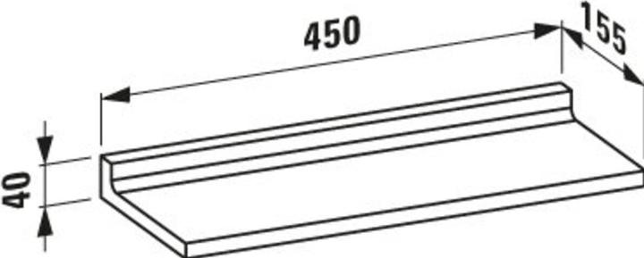 Immagine prodotto Laufen Mensola Kartell Shelfish, L/A 450/155/40 mm, montaggio a parete, H3853300