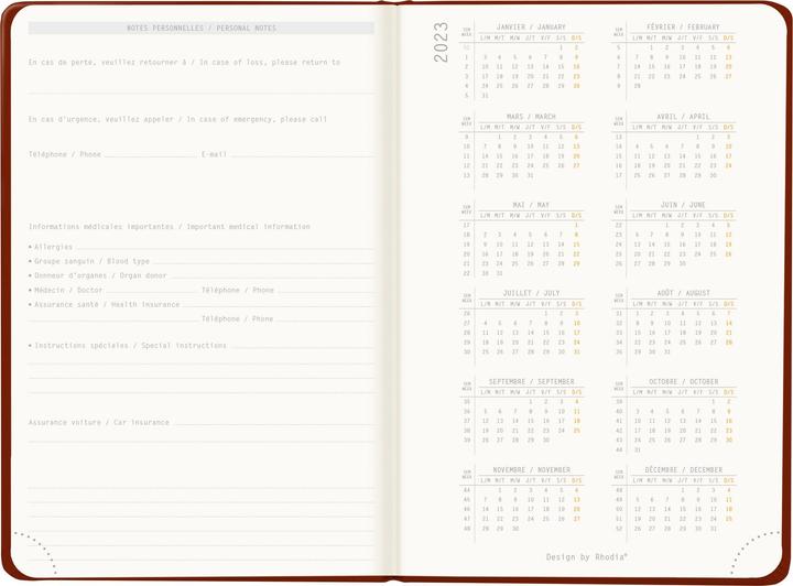 Actual product image Rhodia Webplanner 2024 (10 x 15 cm, Italian)